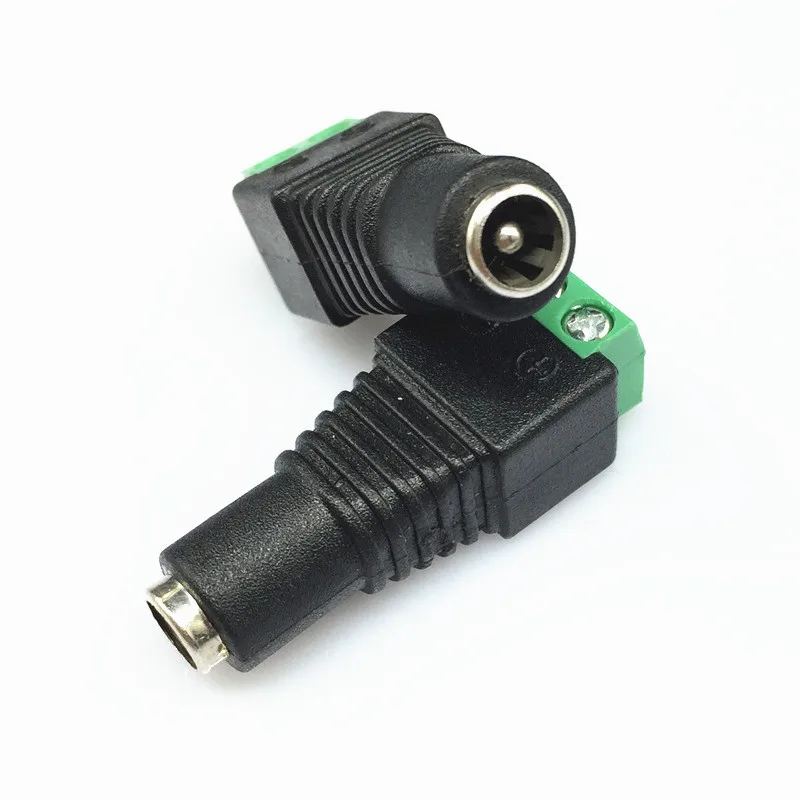 Male/Female DC Connector 2.1*5.5mm Power Jack Adapter Plug Cable Connector For LED Strip and CCTV Cameras