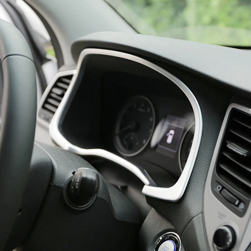 

For Hyundai Tucson Chrome Accessories 2015 2016 2017 2018 2019 ABS Inner Instrument Gauge Panel Cover Trim Car Styling