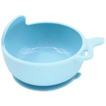 

Baby Feeding Learning Dishes Suction Bowl Assist Toddler Baby Food Dinnerware for Kids Eating Training Gyro Bowl Blue