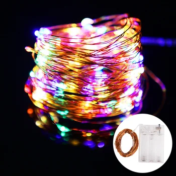 

2M 3M 5M 10M LED String Lights copper Wire Garland Powered by Battery USB Fairy light Home Christmas Wedding Party Decoration