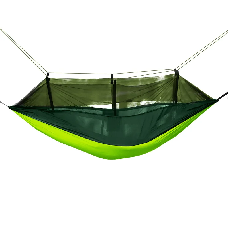 

With Mosquito Net Hammock Outdoor Parachute Cloth Nylon Hammock Army Green Camping Air Gauze Tent Hammock