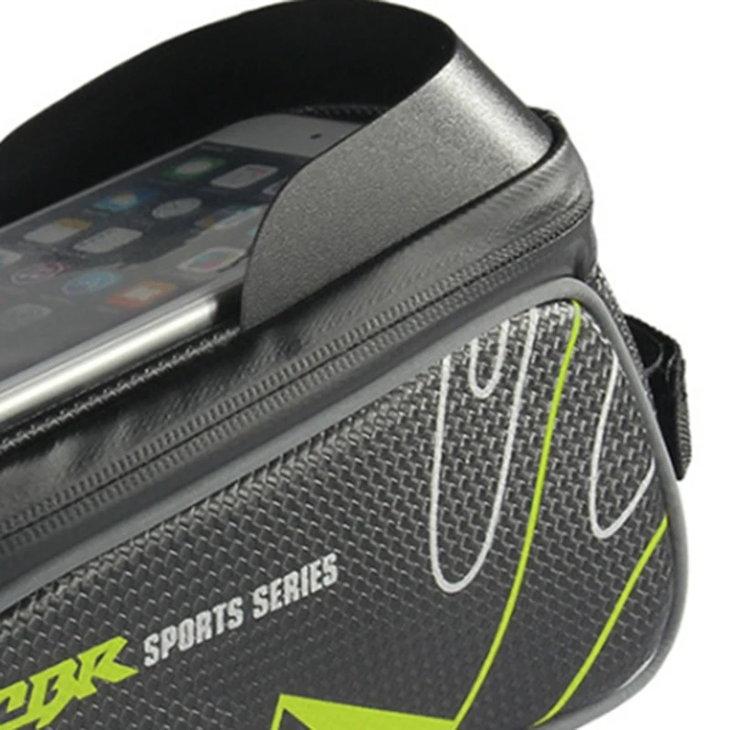 Dropship-6 Inch Bicycle Front Tube Bags Phone Press Screen Mtb Waterproof Bike Bag Cycling Beam Saddle Bag Bicycle Riding Equipm