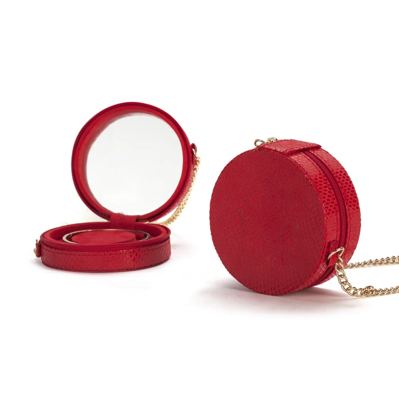 

Leather Jewelry Organizer Display Bag One Shoulder Design Travel Jewelry Portable Storage Bracelet Necklace Gifts Case Boxes