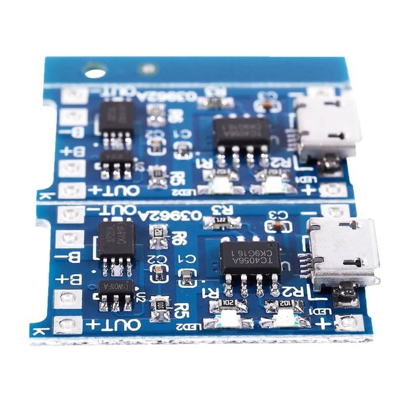 AMS-2PCS синий 5V Micro USB 1A 18650 литиевая батарея зарядная плата