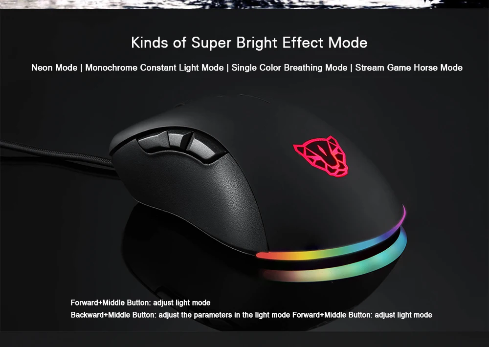 MOTOSPEED V100 RGB Проводная игровая клавиатура Мышь оригинальный PAW3327 Оптический