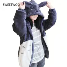 Aliexpress - Hooded Sweatshirt Kawaii Totoro Men Women Harajuku Soft Plush Hoodies Plus Size Oversized Cosplay Jacket Coat Loose Sweatshirt