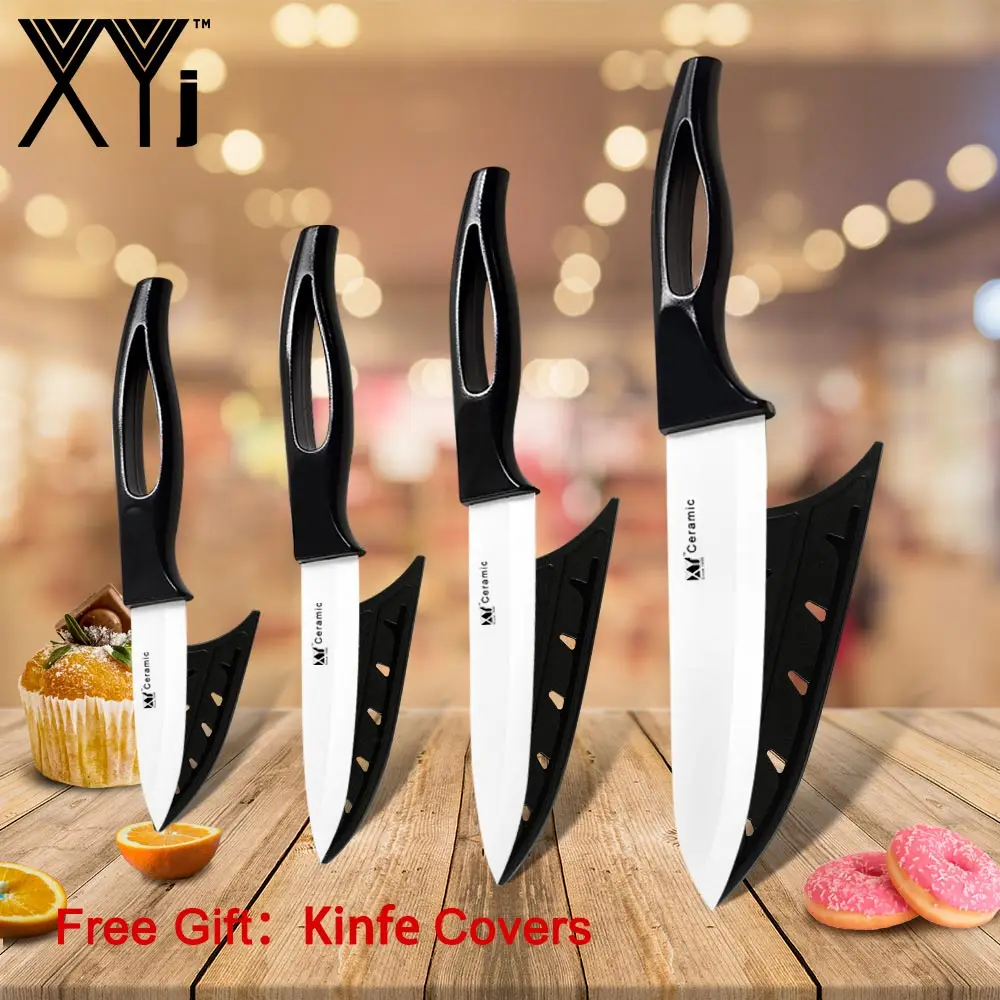 XYj высококачественный кухонный Керамический нож набор инструментов для приготовления пищи " 4" " 6" лезвие с полой ручкой керамический нож Цирконий кухонные инструменты - Цвет: A 3456 inch