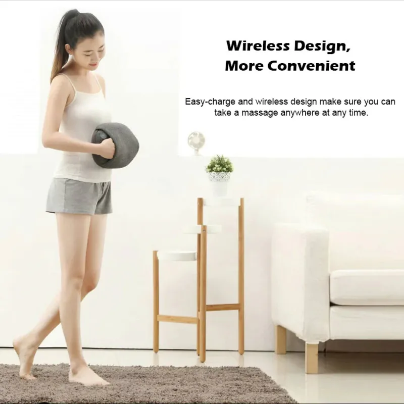 3d massagem travesseiro ptc quente compress interface