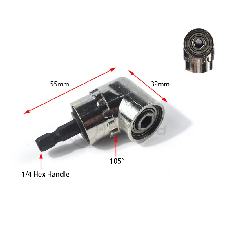 1/4 дюймов гибкий шестигранный стержень отвёртки мощность сверло расширение 105 градусов Угловое устройство+ резьбовое соединение+ гибкий удлинитель