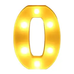 Форма 0 INS горячее английское письмо свет светодиодный символ моделирование лампа Свадьба цифровой свет предложение день рождения белый