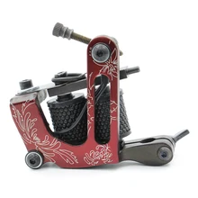 Новейший профессиональный новичок, красная татуировка, машинка для татуировки, ручная работа, 8 Катушек, машина для тату, принадлежности