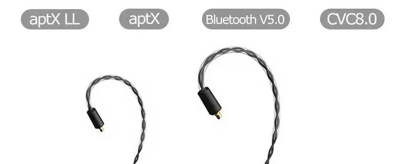 Кабель для обновления Bluetooth 5,0 Aptx ll MMCX 0,78 мм 2Pin A2DC IE80 серия IM разъем QCC3005 кабель для обновления Поддержка aptX AAC
