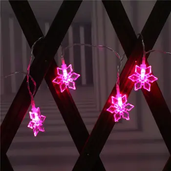 

DishyKooker LED Snowflower String Light Battery Powered Christmas Lamp Holiday Party Wedding Decorative Fairy Lights