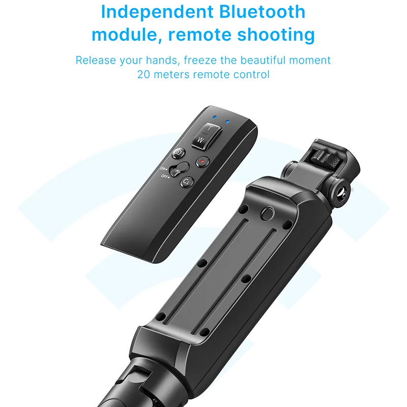 Ulanzi MT-40 무선 블루투스 Selfie 스틱 아이폰 12 프로 맥스 12 미니 Gopro 카메라 원격 제어 미니 삼각대 접이식