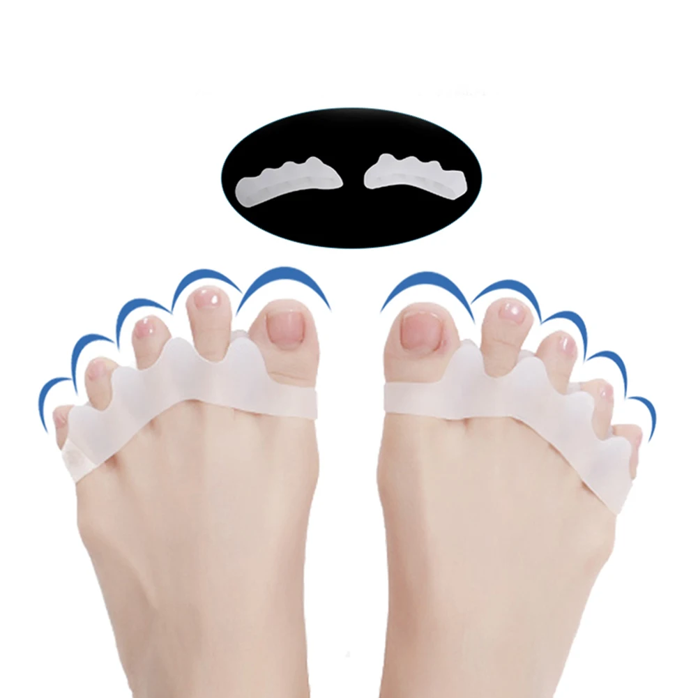 

Silicone Toe Separators Orthotics Stretchers Align Correct Overlapping Toes Manicure Separador De Dedos De Los Pies New
