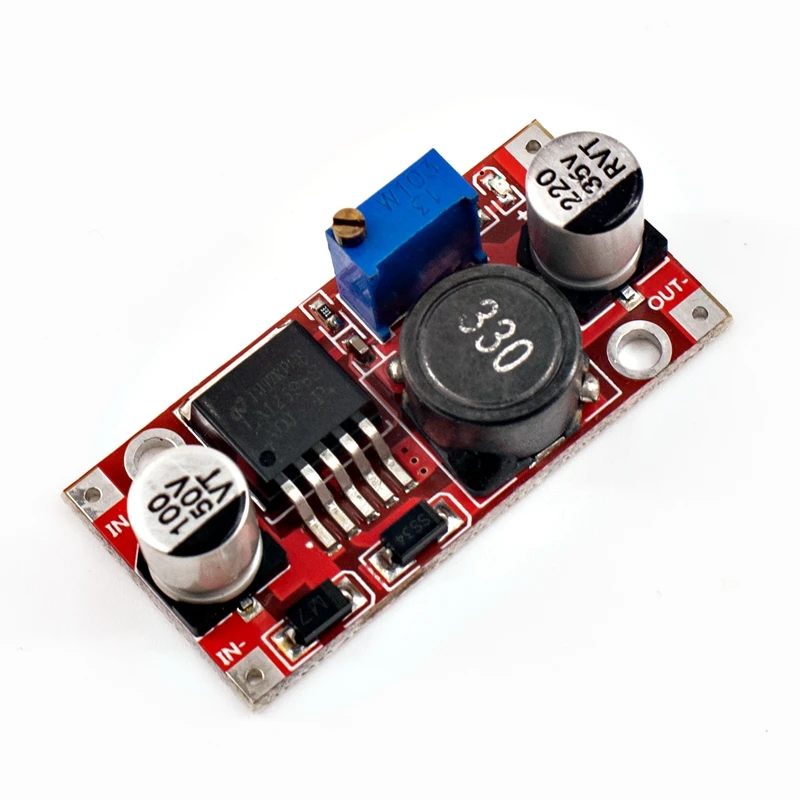 LM2596 Red 1 шт. 3A Регулируемый DCDC LM2596 LM2596S вход 4 V-35 V Выход 1,23 V-30 В постоянного тока dc понижающий Питание Регулятор модуль - Цвет: LM2596 Red