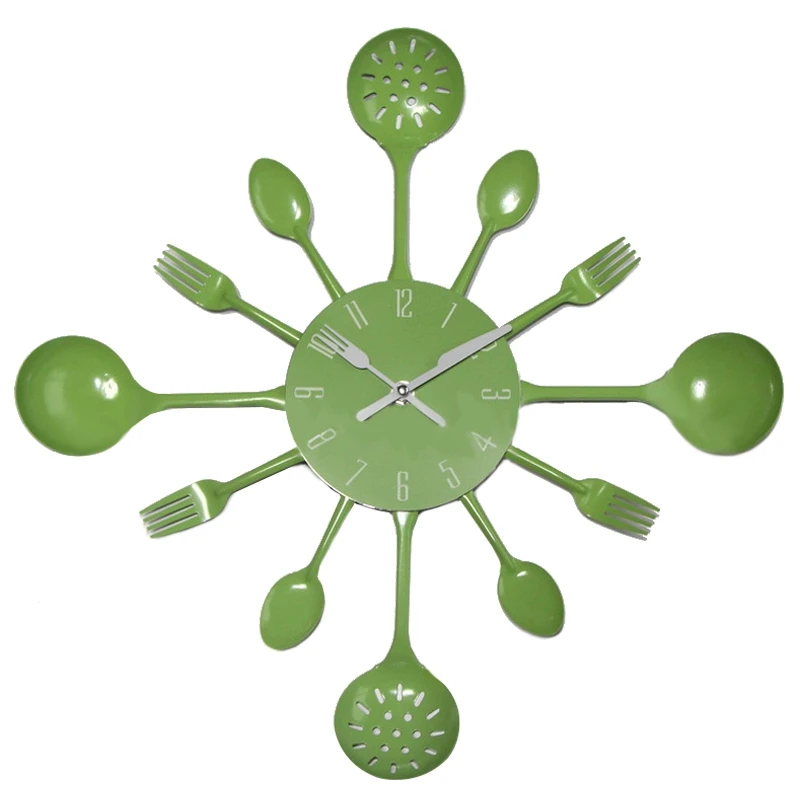 Green Настенные часы для столовых приборов - Цвет: Green