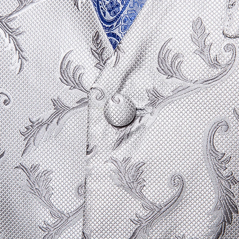 ZYFG free brand mens casual style suit vest men Flower embroidery pattern suit vest coat Single-breasted plus size vest Tops