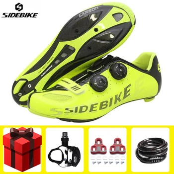 

SIDEBIKE road cycling shoes men sapatilha ciclismo add pedal set carbon fiber ultralight self-locking bicycle sneakers men