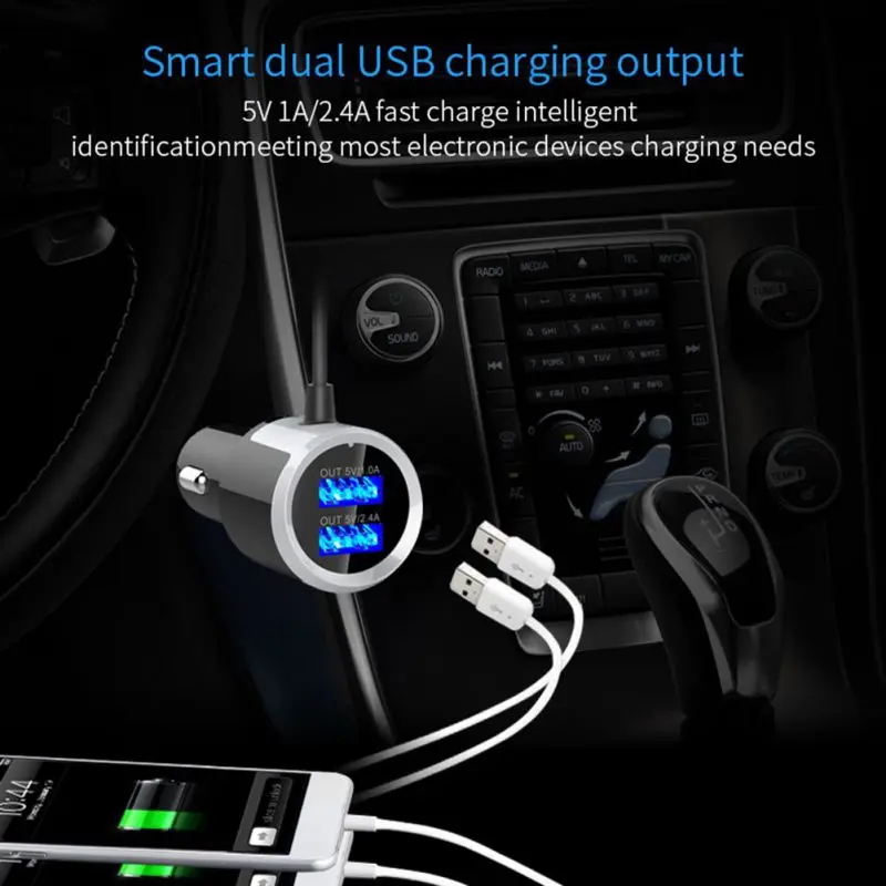 USB Автомобильное зарядное устройство Портативный сенсорный экран автомобиля mp3-плеер громкой связи Bluetooth приемник автомобильный fm-передатчик музыкальный плеер