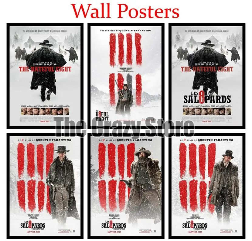 

The Hateful Eight Classic White Kraft Paper Paintings Vintage Wall Posters Stickers Home Decor Gift 42X30cm