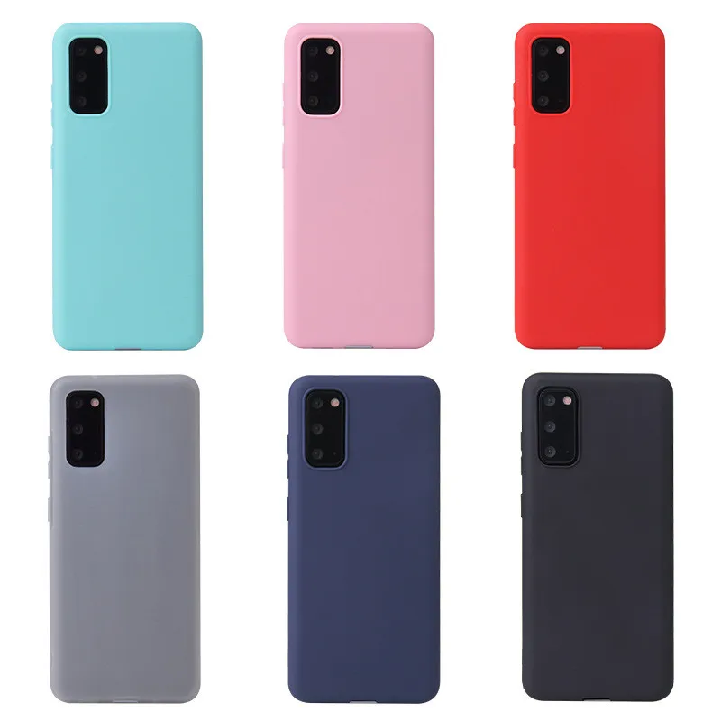 Силиконовый чехол конфетного цвета для samsung galaxy note 10 9 8 s10 e s9 s8 s20 plus a50 a70 a51 Матовый