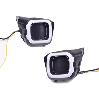 

Car LED Daytime Running Light Fog Lamp Cover DRL with Yellow Turn Signal Lamp Accessories for Ford Ranger 2019