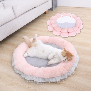 

Soft Flannel Round Pet Mat Bed for Dog Winter Thicken Warm Cat Dog Blanket Puppy Sleeping Cushion for Small Medium Large Dogs