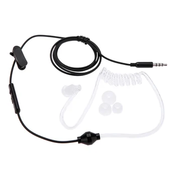 

3.5mm In Ear Anti-radiation Earphone Air Tube Stereo Headset flexible Monaural Headphones with Mic for Xiaomi MP3