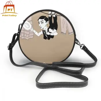 

Hello Neighbor Cartoon Shoulder Bag Buster Keaton Hello Neighbor Cartoon Leather Bag Student Pattern Women Bags Round Purse