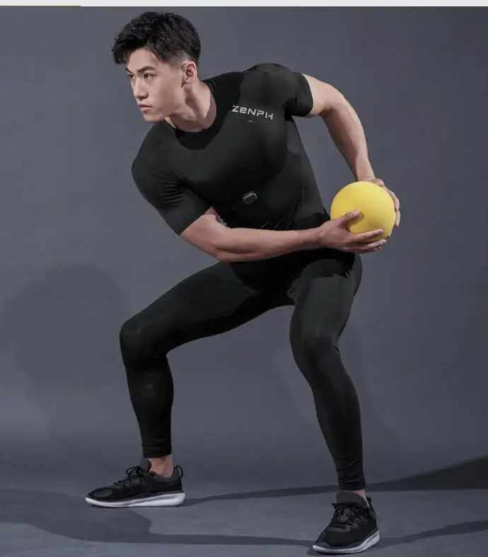 Xiaomi mijia Мужская умная спортивная одежда мониторинг в реальном времени высокая эластичность быстрая сушка летние спортивные с коротким рукавом моющиеся