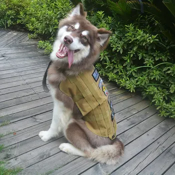 

Dog Vest Harness Water-Resistant Military Patrol Dog Mesh Harness Working Dog Leash Attachment#