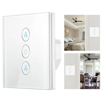 

WiFi Smart Ceiling Fan Switch APP Remote Timer And Speed Control Compatible With Alexa And Google Home No Hub Required EU Size