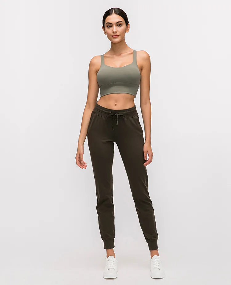 Autumn New Double Shoulder Strap Shockproof Sports Underwear Women Gather Breathable Widened Yoga Bra Seamless Sports Bra