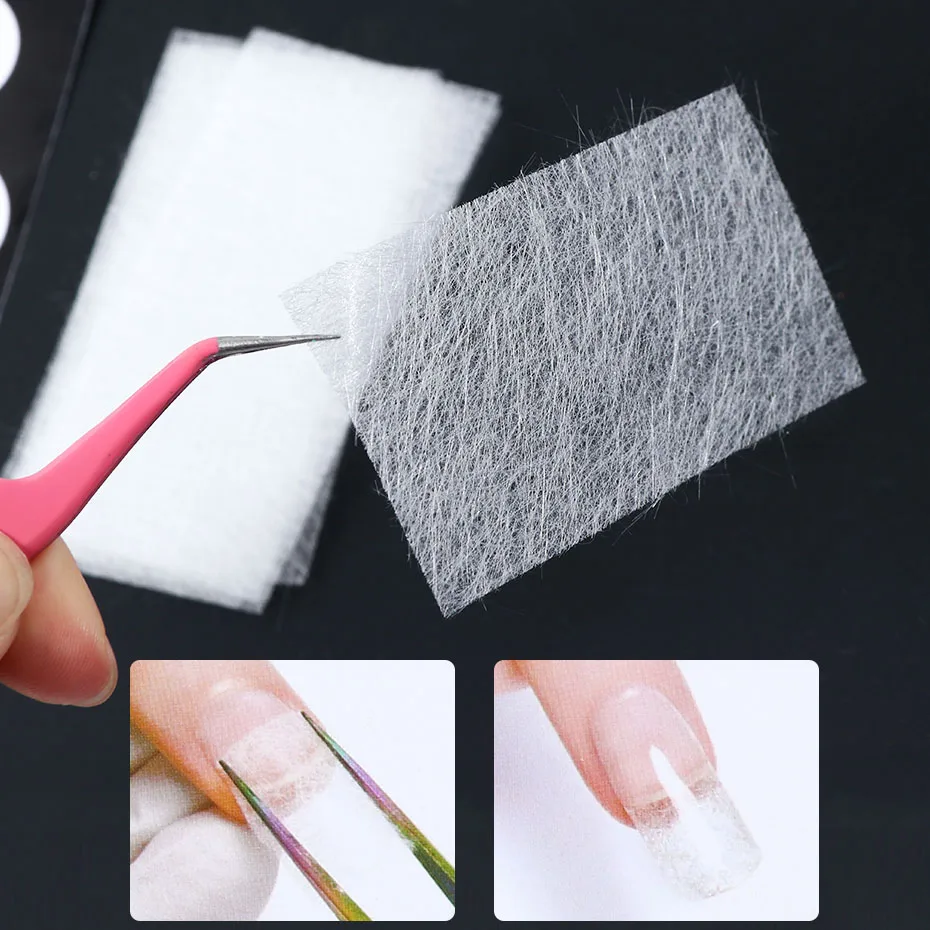 

10pcs Fiberglass For Nail Extension Non-woven Silks Nail Form Wrap Building UV Gel Acrylic Tips Manicure Set Accessories BE1507