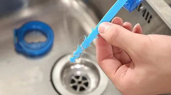 

New Adjustable Drain Cleaners Hair Clogged Sink Cleaner Telescopic Pipeline Dredge Tools Color Blue