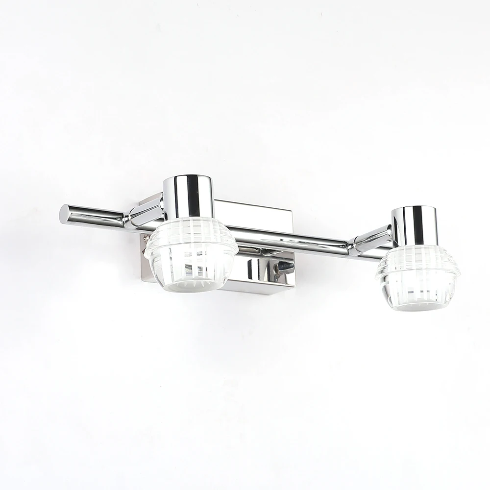 32cm mirror lamp Zerouno, настенный зеркальный светильник для ванной комнаты, хрустальная лампа из нержавеющей стали, водонепроницаемый зеркальный светильник для спальни, 32 см, 54 см, 4000 K, светодиодный светильник ing - Цвет абажура: 32cm mirror lamp