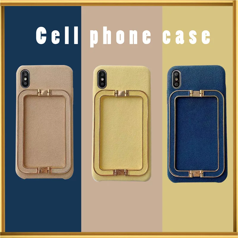 Зимний тканевый чехол для телефона iPhone XR case X XS 6 Plus 6s 7Plus 8 XS MAX сотовый кронштейн funda iPhone 7 чехол с золотой боковой подставкой