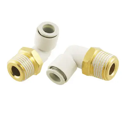 

5 Pcs 1/2" PT Thread to 10mm Tube Push in Connect Elbow Fitting Jointer