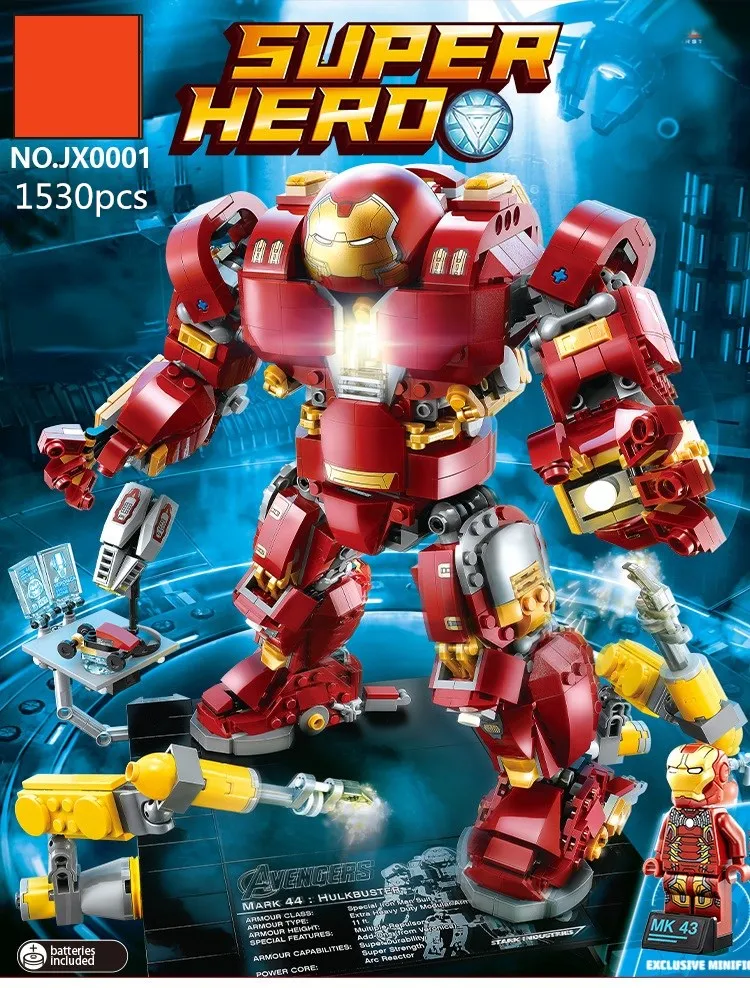

super hero Avengers hero assemble Superman Thor Hulk Batman Ironman Spiderman Building Blocks Bricks baby toys gift