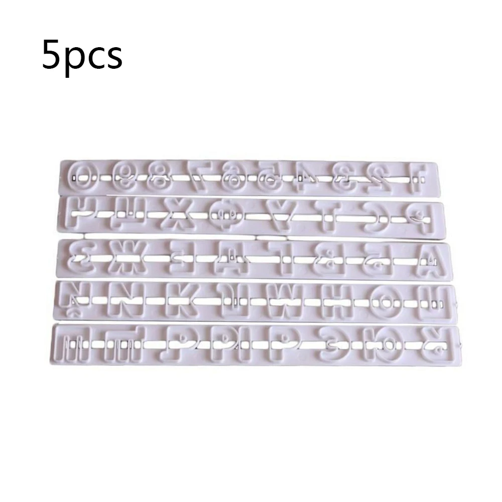 New 5PCS Russian Letters Molds Fondant Cutters Alphabet Molds Cake Dessert Bakeware DIY Kitchen Dessert Decorating Tools