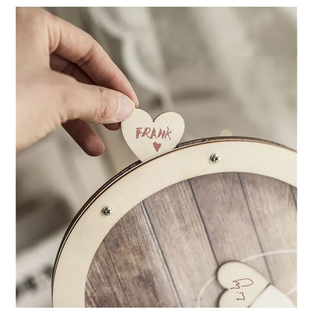 Heart shape Wedding guest book Decoration Rustic Sweet Heart Drop box Wedding drop box 3D Guestbook wooden PAPARTDIY design