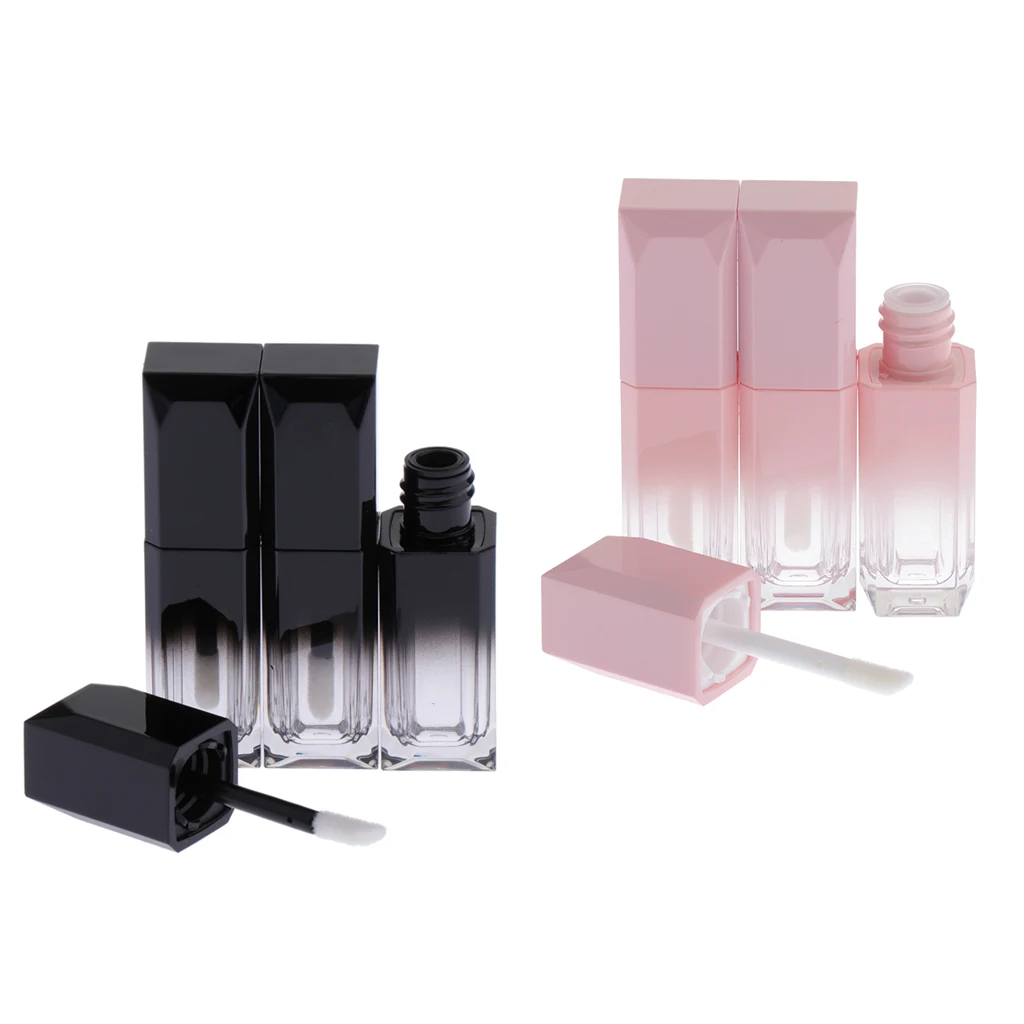 3 Pieces Plastic 5ml Empty Lipgloss Bottle Tube Eyelashes Growth Oil Container, Lipstick Shape, Refillable, Resuable