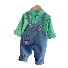 Conjunto de 2 unids/set de ropa de moda para bebé y niña, traje informal de algodón para niño, chándal para niño, primavera, otoño, novedad