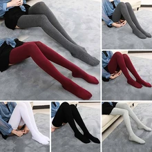 

Solid Color Simplicity Thigh High Sock American Style All-matched Lengthen Over Knee Hosiery Tall Person Winter Long Stockings