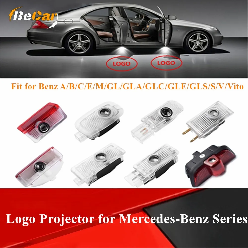 

2 Pcs Welcome Laser Light Door Logo Light Projector Light for Mercedes Benz For Benz A/B/C/E/M/GL/GLA/GLC/GLE/GLS/S/V/Vito