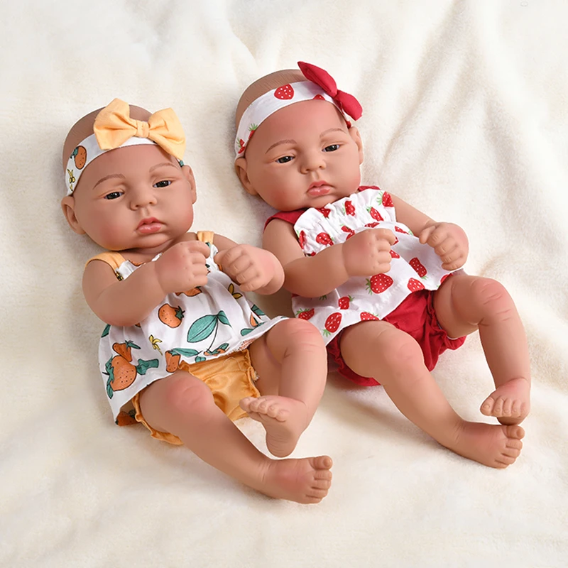 40cm Bebe Reborn Dolls Real Lifelike Reborn Dolls Toy For Girl Full Body Silicone Baby Vinyl Doll Cute Dress Suit Child Toy Gift 2023 new flower bebe headbands child soft cotton tiaras baby girl hairband solid elastic headwrap turban infant hair accessories