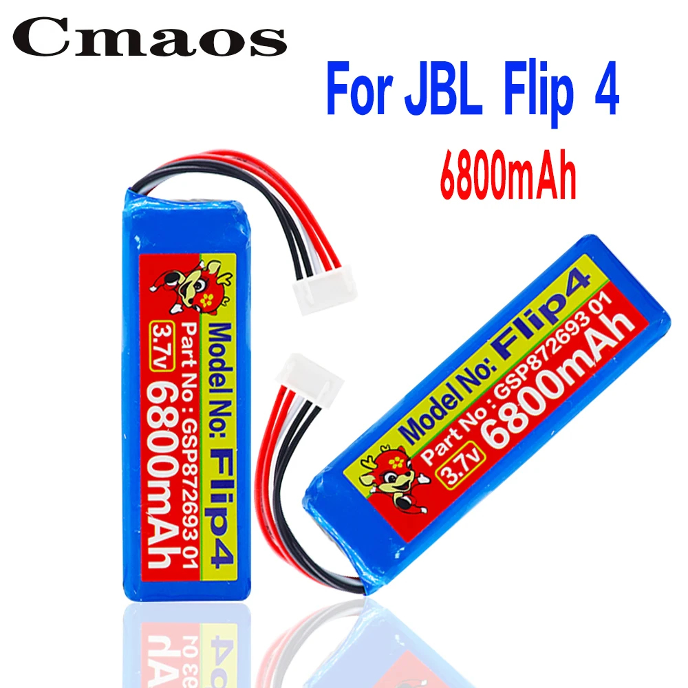 Высокая емкость 9800mAh/6800mAh GSP872693 01 JBL Flip 4 Flip4 батарея динамика|Батареи для MP3/MP4