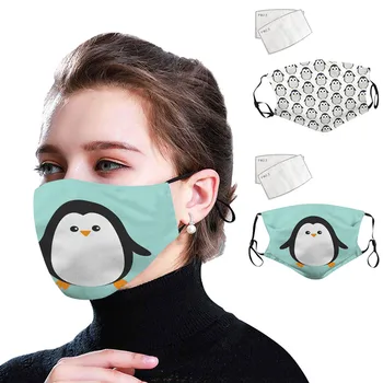 

Cartoon Print Kawaii Mouth Masks For Women Men Face Cover With Filters Dustproof Reusable Face Masks Mouth-muffle Mascarillas