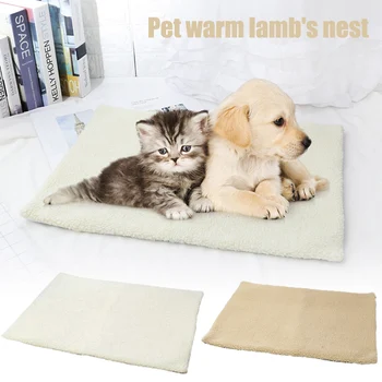 

Warm Artifical Cashmere Kennel Soft Dogs Cats Bed Pad Pet Nest Blankets Pet Supplies J99Store